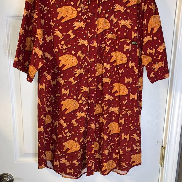RSVLTS Men's Holiday Star Wars Button Down Shirt Size XL Christmas Rebel Crumbs - Picture 4 of 11